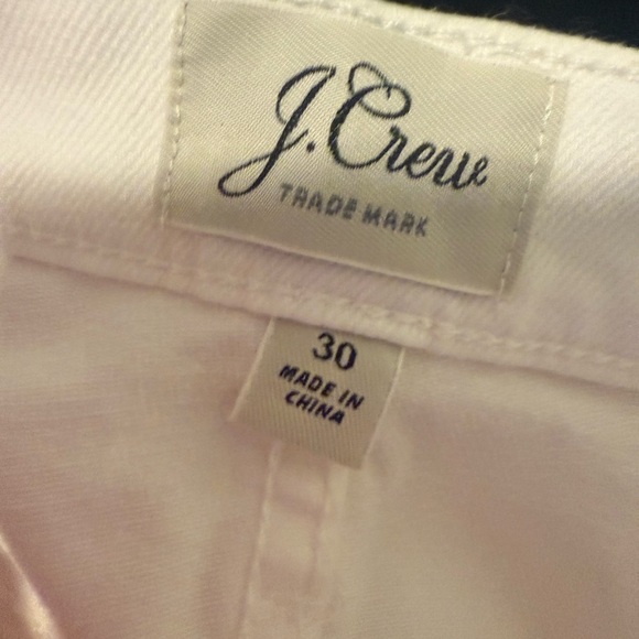 J.Crew White Denim Mini Skirt Size 30 Frayed Hem Cotton Blend - Picture 6 of 7